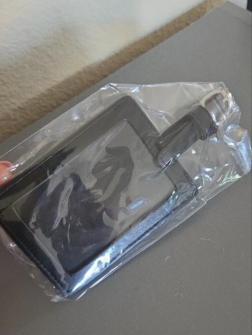 Hennessy Black Embossed Leather Luggage Tag